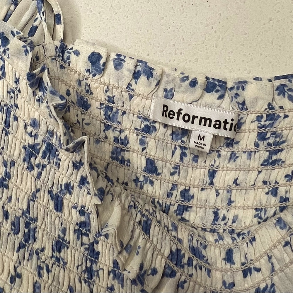 Reformation Sable Midi Dress in Figaro print, size Medium - Picture 3 of 6